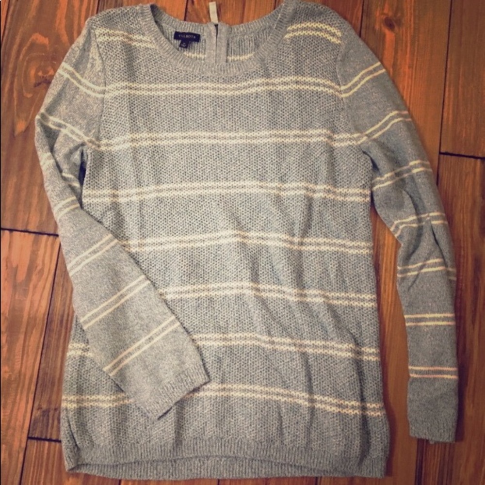Talbots light blue stripped sweater